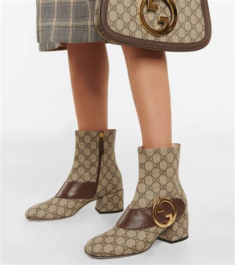 gucci blondie ankle boot|Gucci Blondie Ankle Boot in Brown .